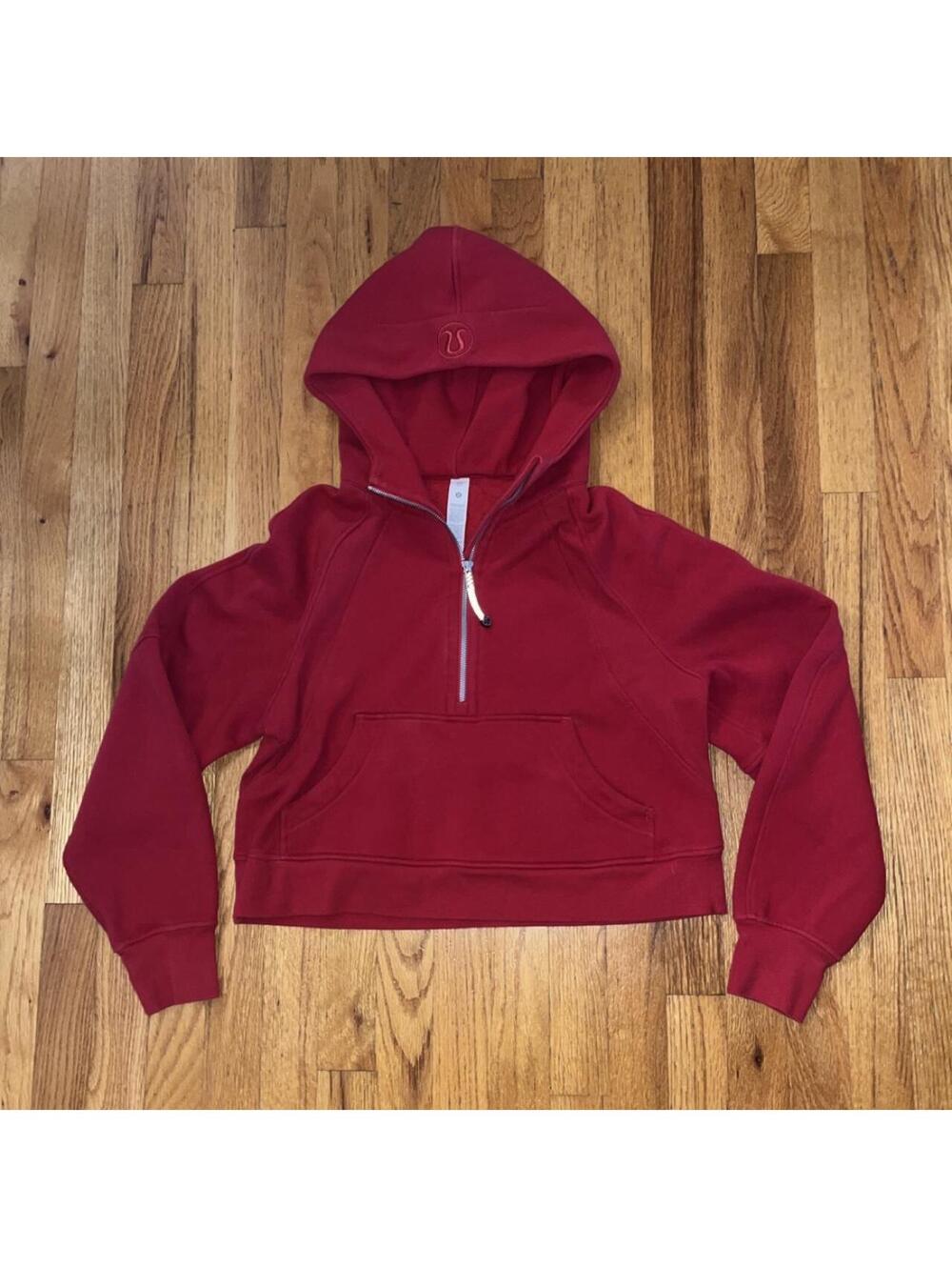 Lululemon Women's Red and Burgundy Hoody